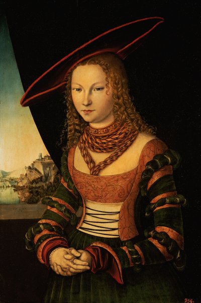 Retrato de uma mulher, 1526 de Lucas Cranach the Elder